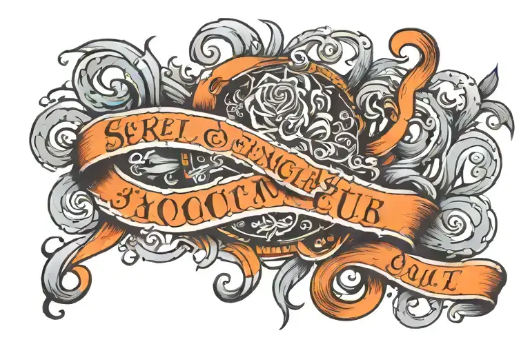 Scroll With Text In The Middle Part