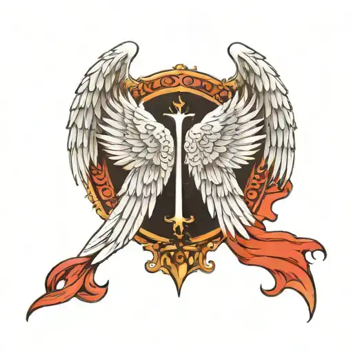 Angel Wings With A R In The Middle