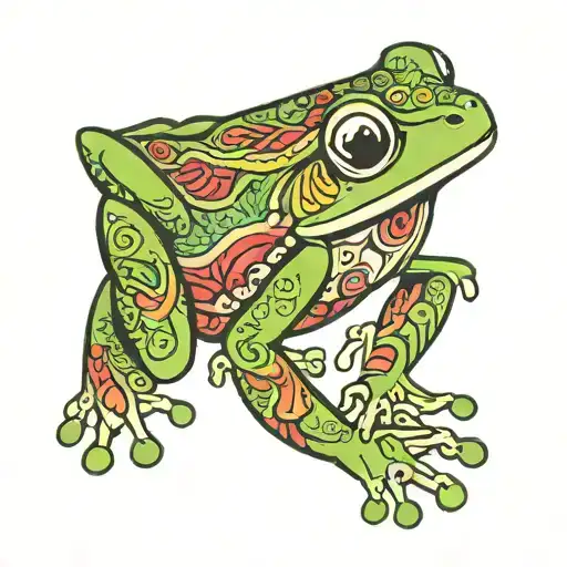 Frog Mexican Pattern Inspired