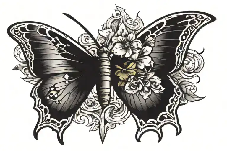 Butterfly On Dagger