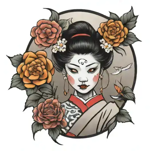 Portrait Of Sad Japanese Woman