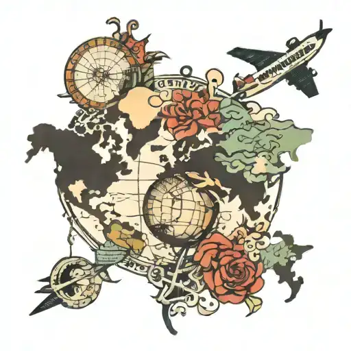 Travel Tattoo With The World