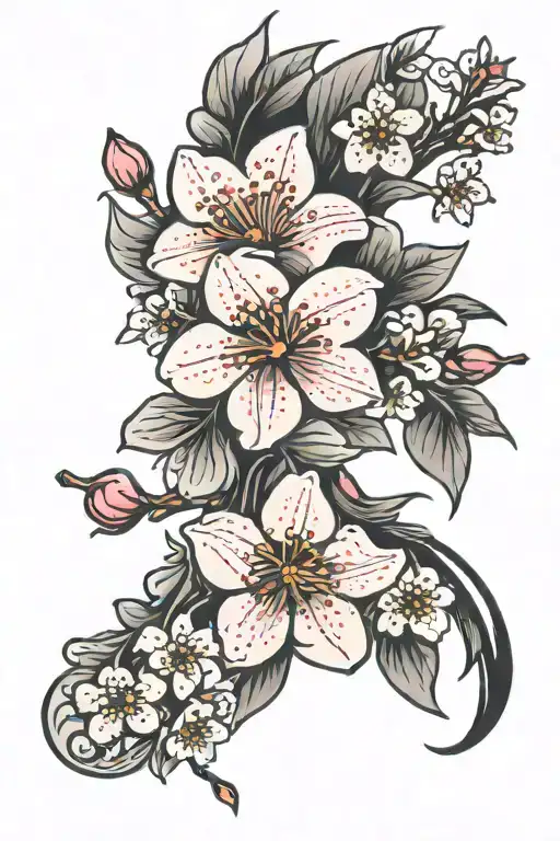 Cherry Blossom And Quote