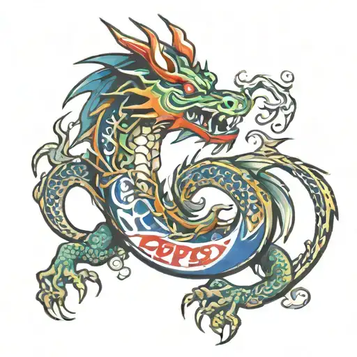 Pepsi Logo Dragon Wrapped