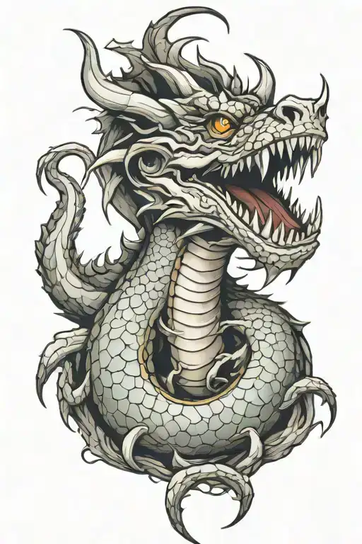 Realistic 3D Dragon Emerging