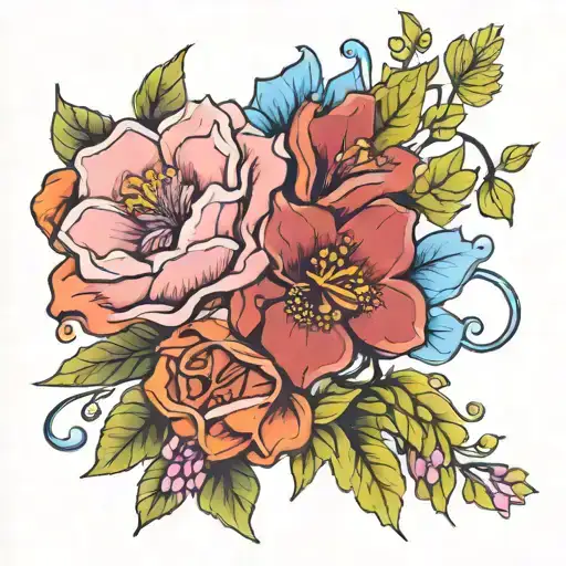 January And April Birth Flower Intertwined