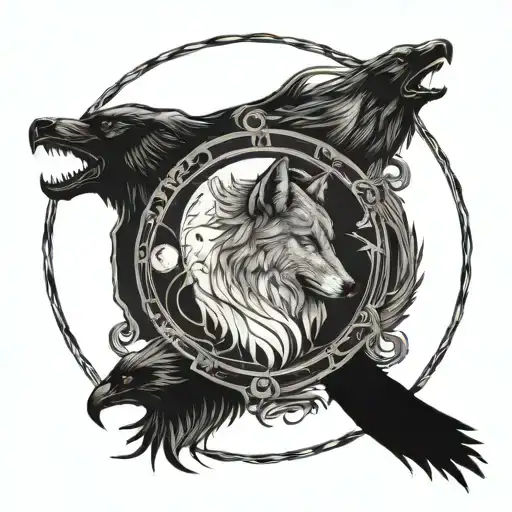 Wolf Raven Moon Phases