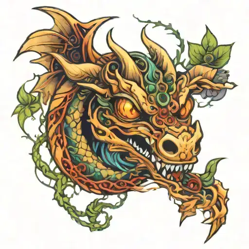 Dragon With Vines In Eyes