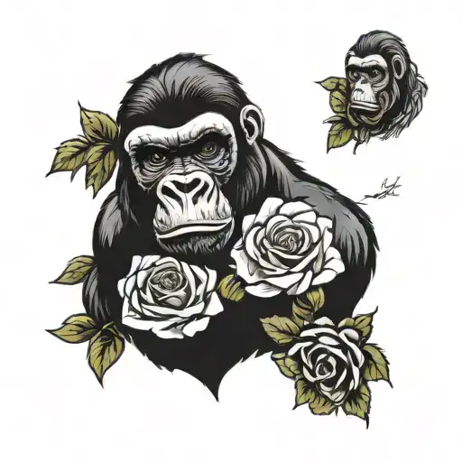 Roses An Gorilla