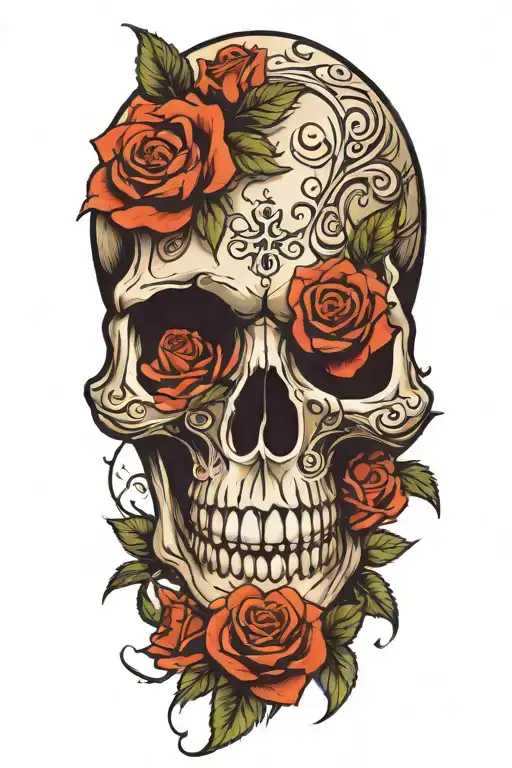 Skull And Roses