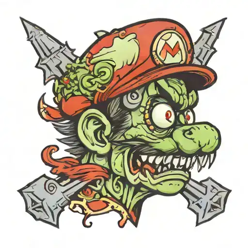 Mario Zombie Head