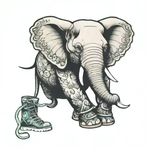 Elephant With Shoes