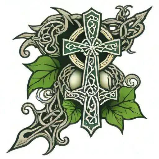 Celtic Cross With Triquetra