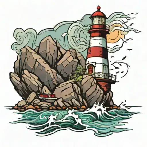 Lighthouse Rocks Sea