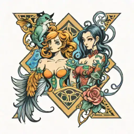 Nami And Robin Inside A Rectangle Shape