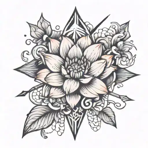 Sagittarius Arrow Flower Lotus