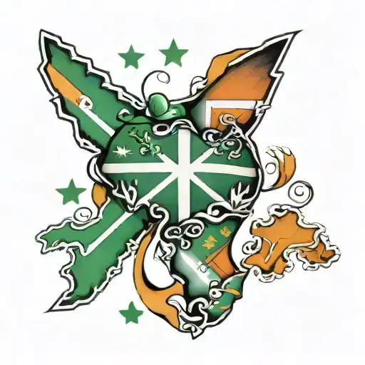 Africa And Irish Flag