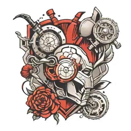 Ironman Triathlon With Brain And Heart In The Middle