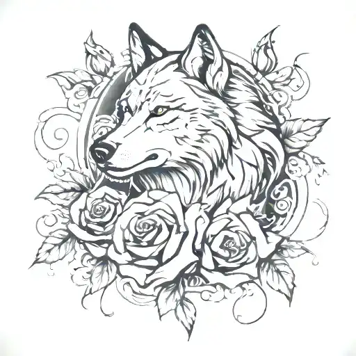 Wolf Roses And Smoke