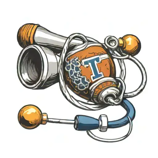 Stethoscope Football Wrapped Together