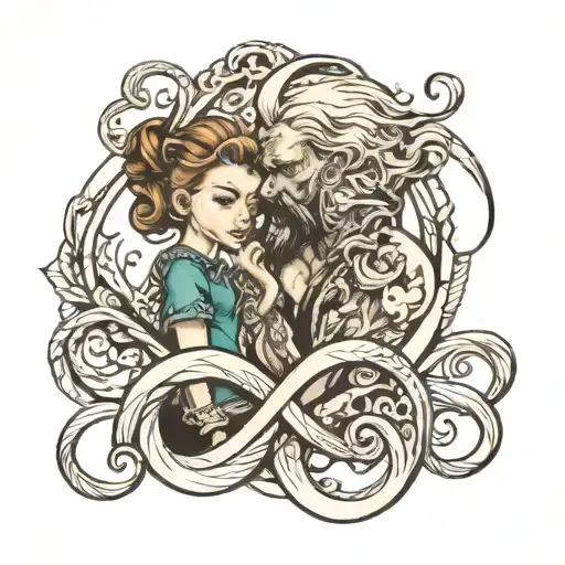 Dad And Daughter With Infinity Symbol