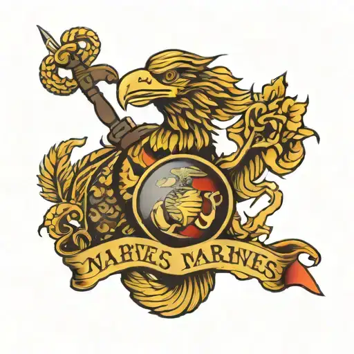 Marines Logo With The Eagle