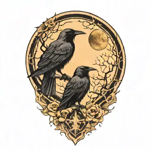 Moon And Raven