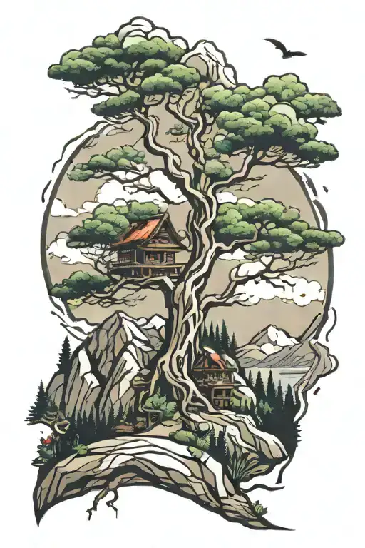 Mountain Tree Landscape