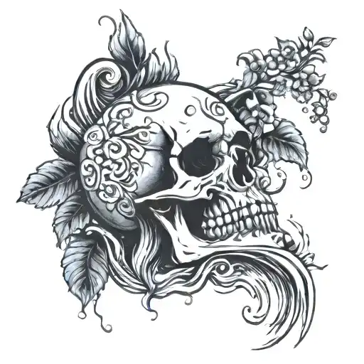 Skull Waterfall Flowing