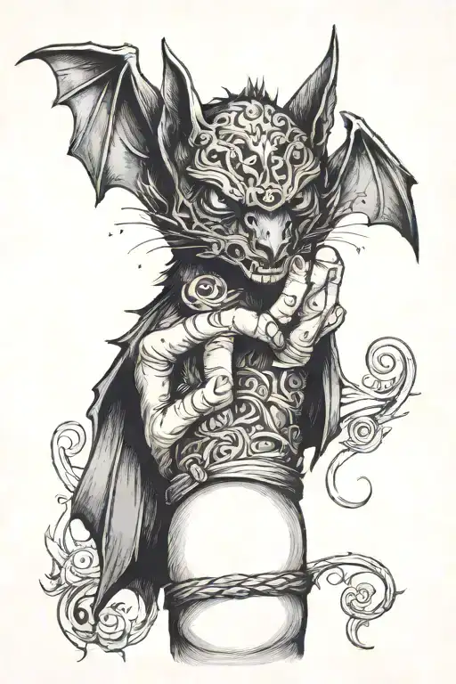 A Bat Wrapped Around The Wrist