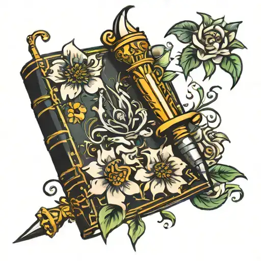 Book Flowers Dagger