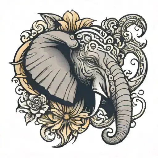 Elephant Lion Bird Head