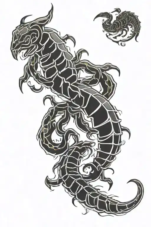 Scorpio Zodiac Sign Spine Tattoo Design Inspired