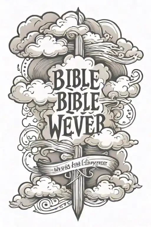 Bible Verse Quote With Clouds