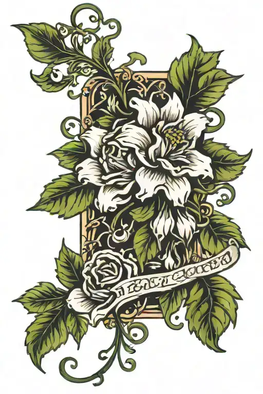 Vines Wrapping Bible Verse With Flowers Growing