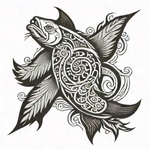 Pisces Tribal Arm Sleeve