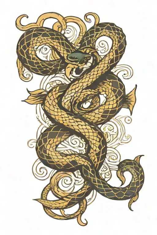 Combining Pisces And Snake