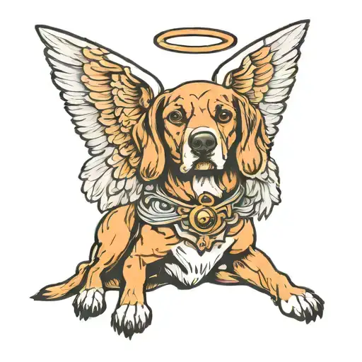 Dog With Angel Wings