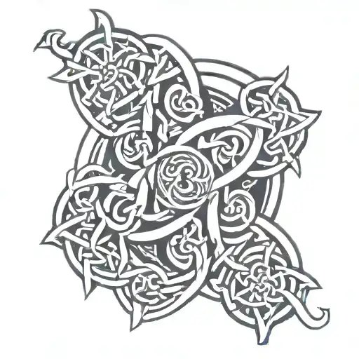 A Celtic Knotwork Design Incorporating Symbols Of Overcoming Struggles