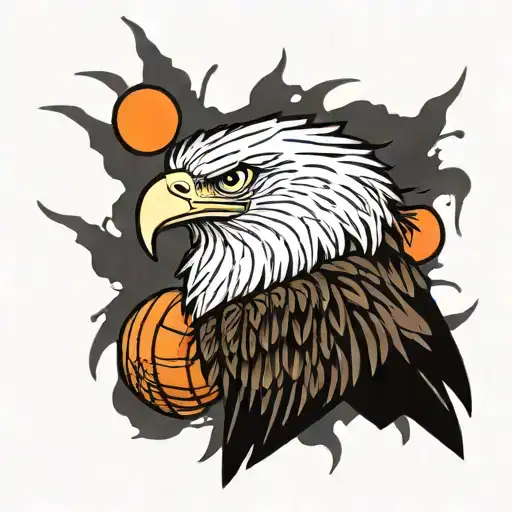 Bald Eagle With Dragon Ball Z Style