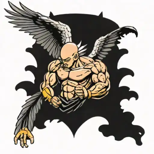 Dragon Ball Z With A Bald Eagle Soaring