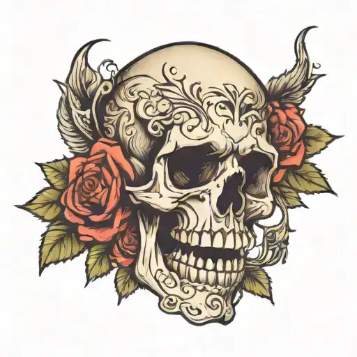 Skull And Roses