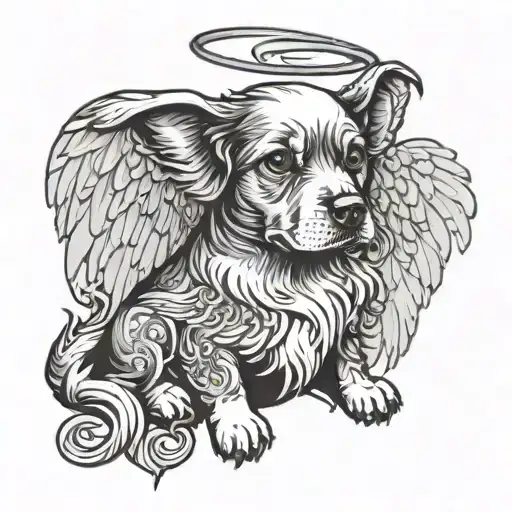 Dog With Angel Wings