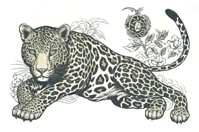 Leopard With Symbol In X&y Coldplay Album As Spots At The Tip Of The Tail