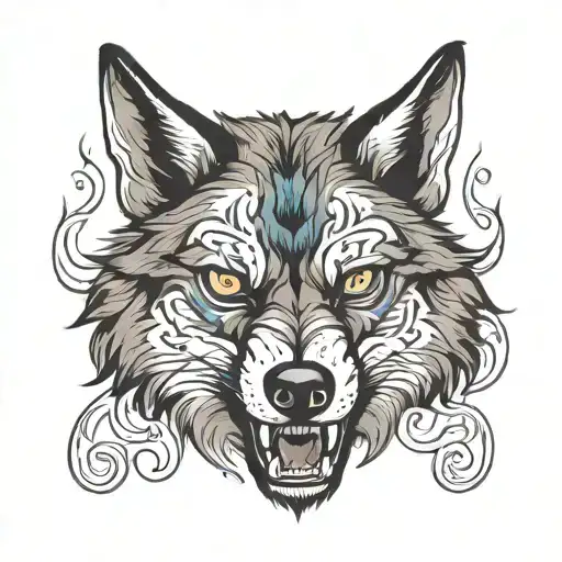 Wolf Face Angry Wolf