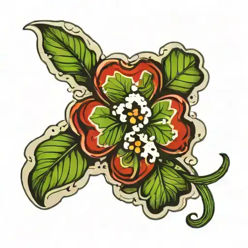 Four Leaf Clover Made Of Snow