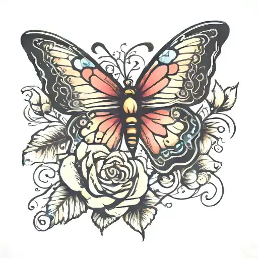 Rose Butterfly 444