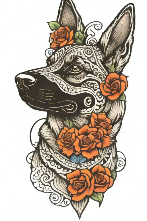 Day Of The Dead German Shepherd Dog