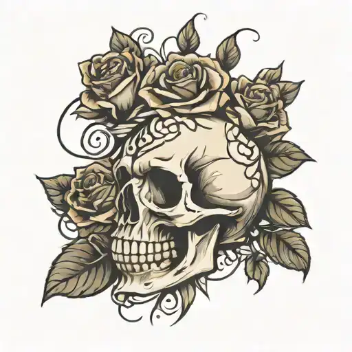 Skull And Roses