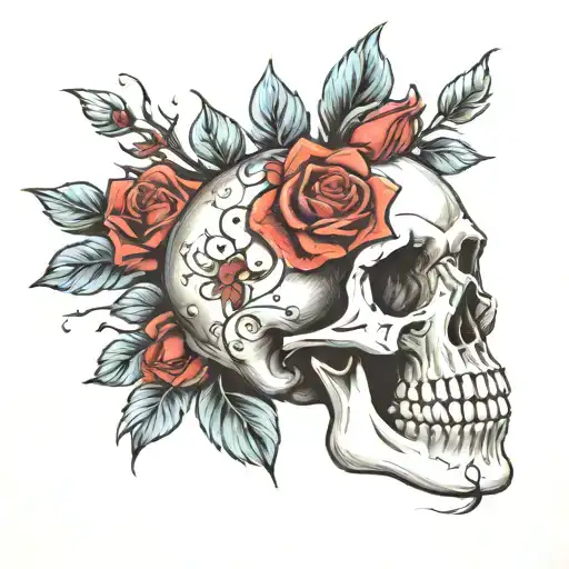 Skull And Roses